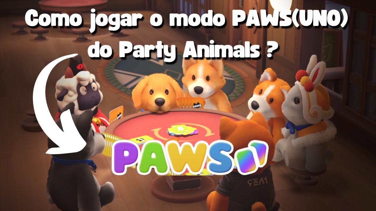 Party Animals Brasil - Como jogar o modo PAWS (UNO) do Party Animals ?