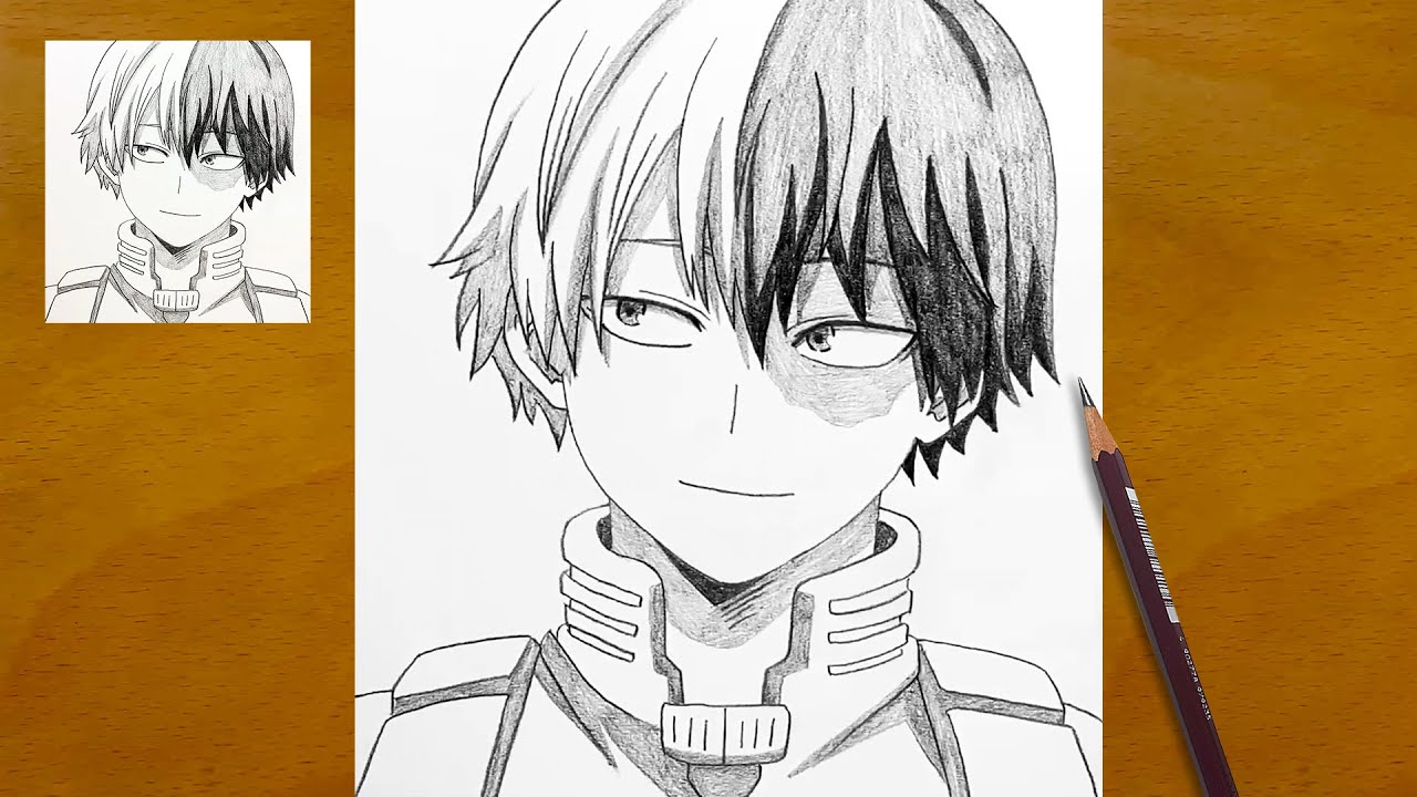 How to draw Shoto Todoroki from My Hero Academia || Anime drawing tutorial || Shoto sketch
