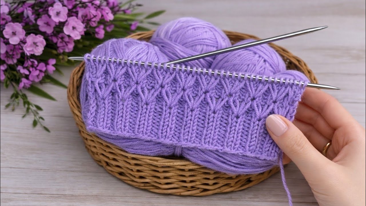 Üç Günde Yelek Örün 💜Kolay İki Şiş Örgü Yelek Model Desen #crochet #knitting 