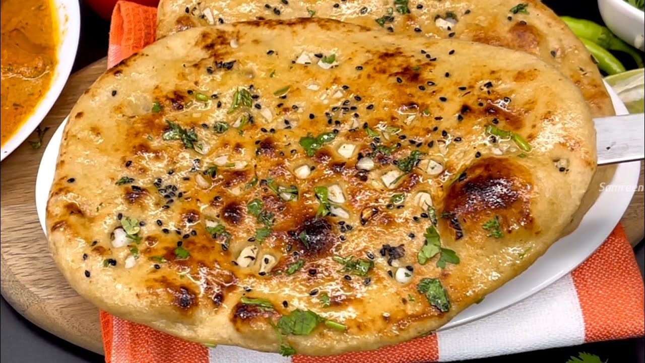 Homemade Aata Garlic Naan Recipe Without Tandoor | Eid Ul Adha Special Recipes