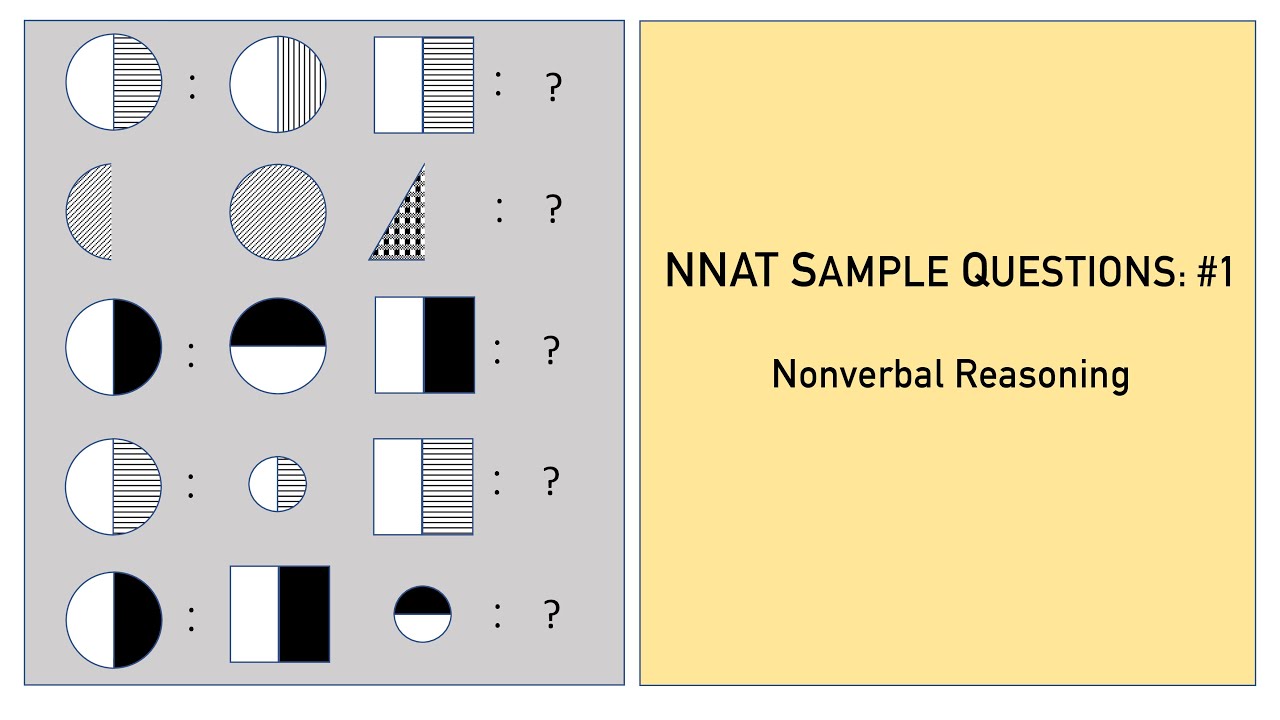 NNAT (Naglieri Nonverbal Ability Test) Sample Questions #1 | Nonverbal Reasoning | Spatial Reasoning