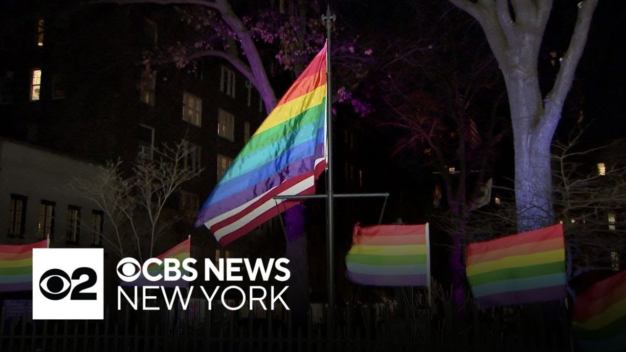 New Yorkers raise Pride flag at Stonewall National Monument after federal government had it removed