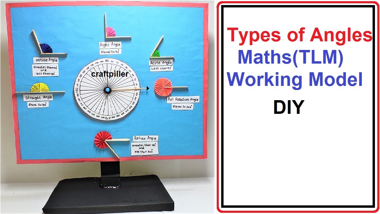 types of angles math's working model(TLM project) | craftpiller @howtofunda
