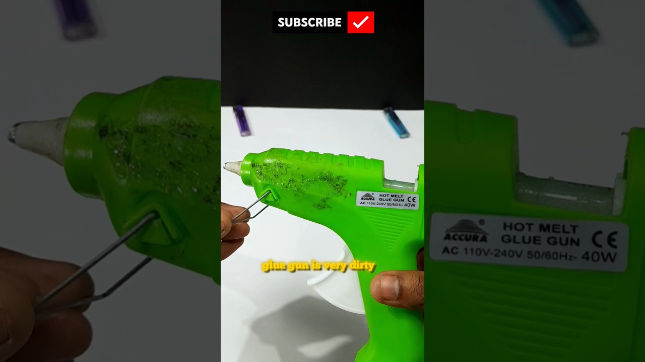 Cleaning a dirty glue gun #cleaning #gluegun