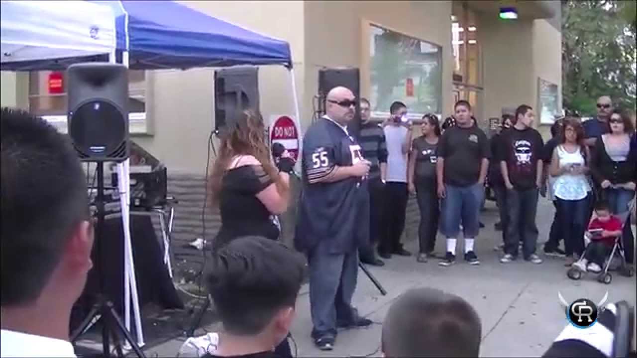 Unscheduled Mister D and Frank V street performance at Dia De Los Muertos in Canoga Park
