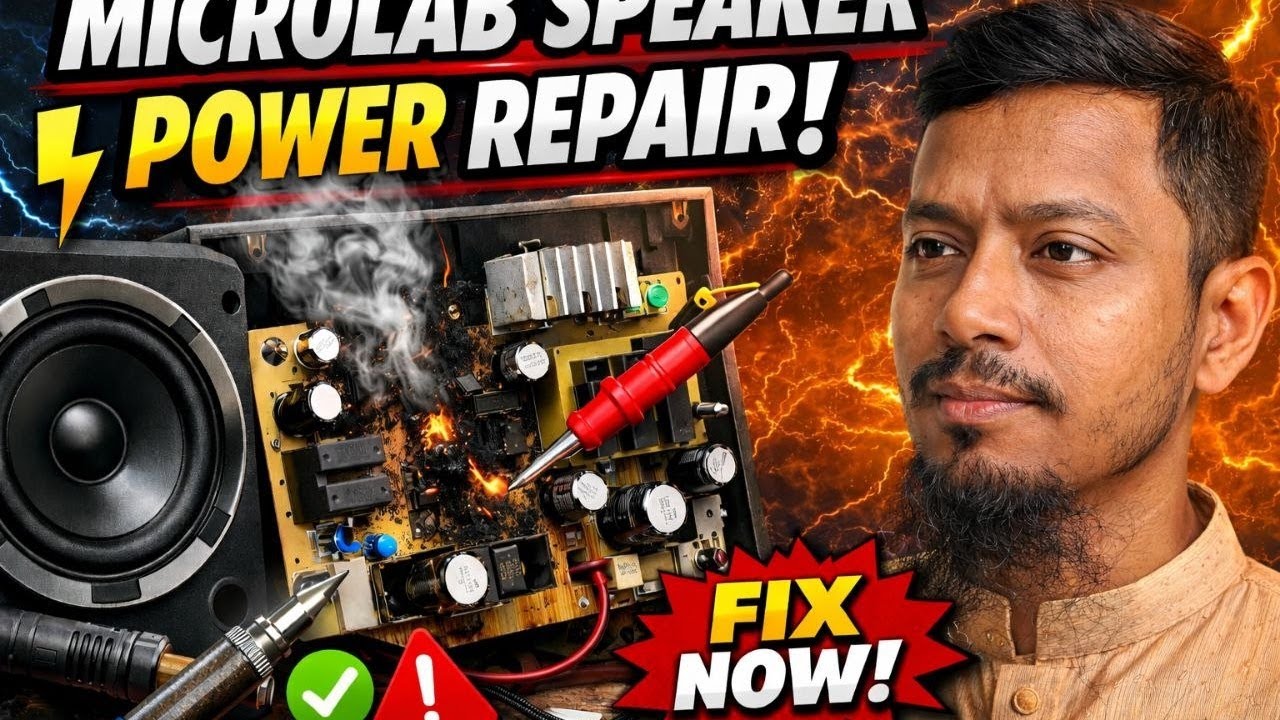 Microlab M-300 Speaker Power Problem Repair in Bangla 2026 | Computer Service 2026