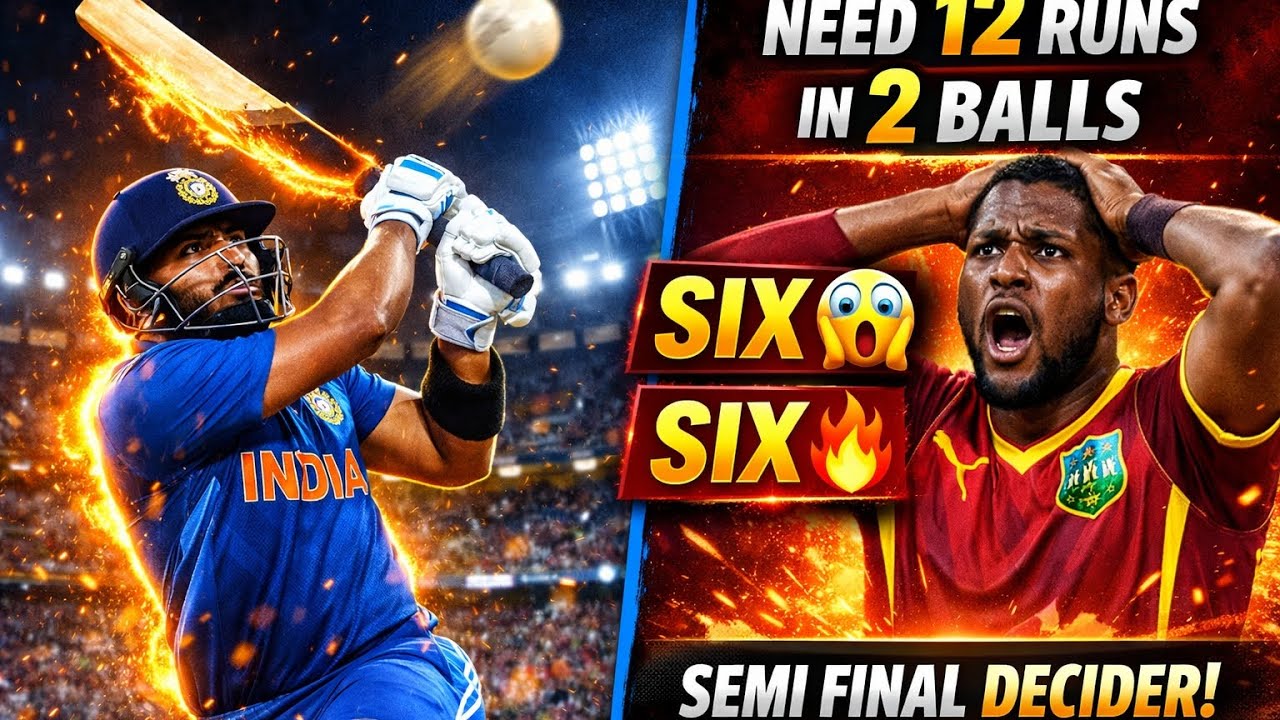 Last 2 Balls 2 SIXES 😱 | India vs West Indies Thriller | Road to Semi Final 🔥