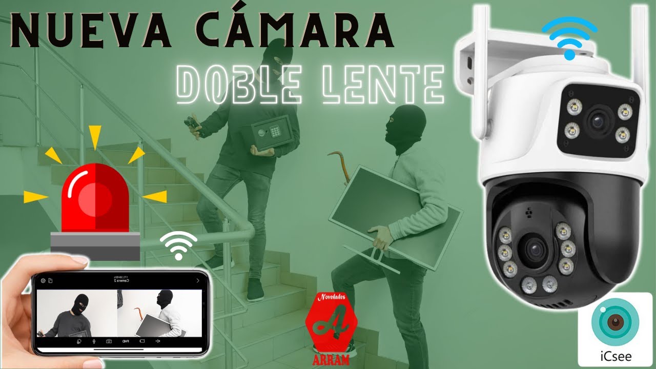Camara IP 2 en 1 Doble Lente Icsee Configuración avanzada