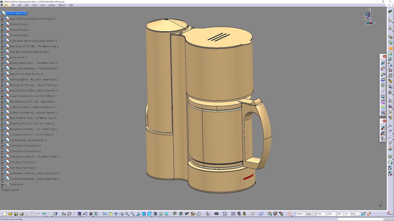 CATIA V5-6R2018 - COFFEE MACHINE - ASSEMBLY