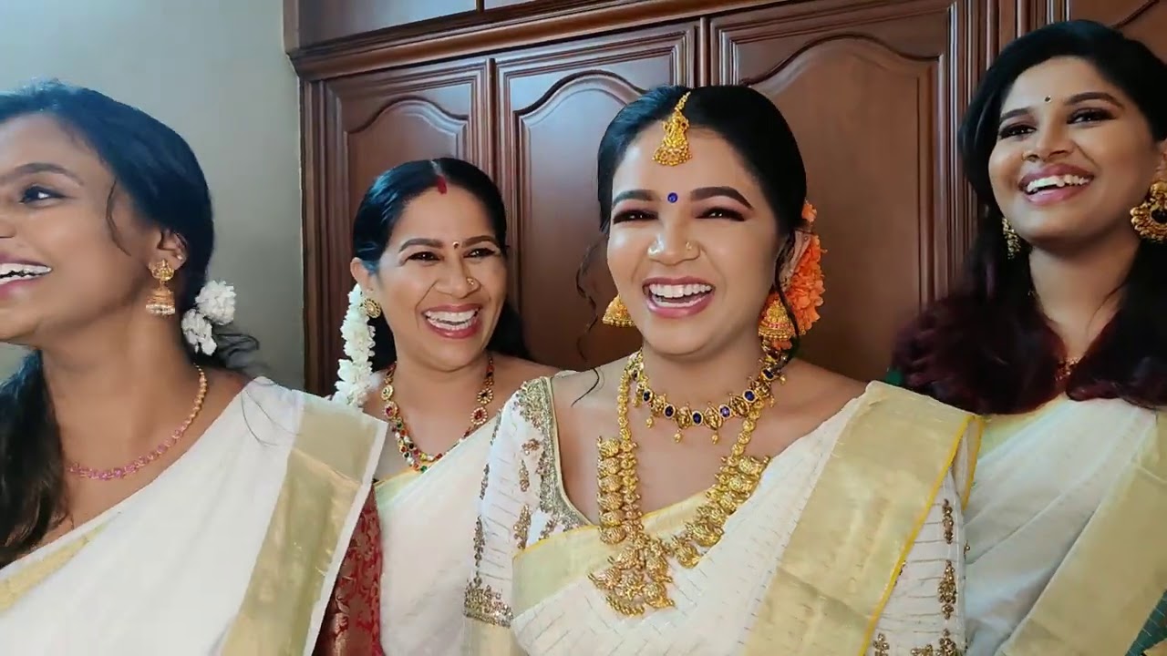 Kerala Bridal Makeover  #Traditional Hindu bridal look #Natural makeover #vikasvksmakeupartist