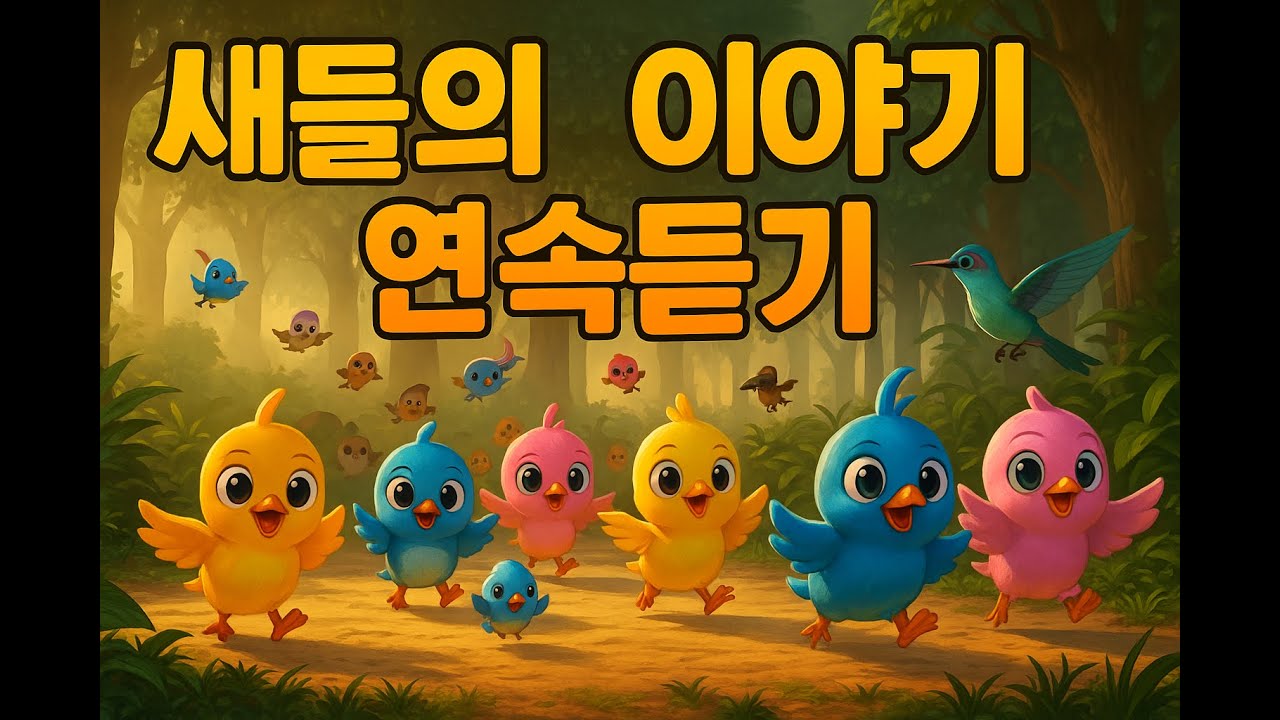 🐦 새들의 이야기 ✨ 아기새 친구들과 함께하는 즐거운 숲속 동요 모음 (6곡 연속듣기)
