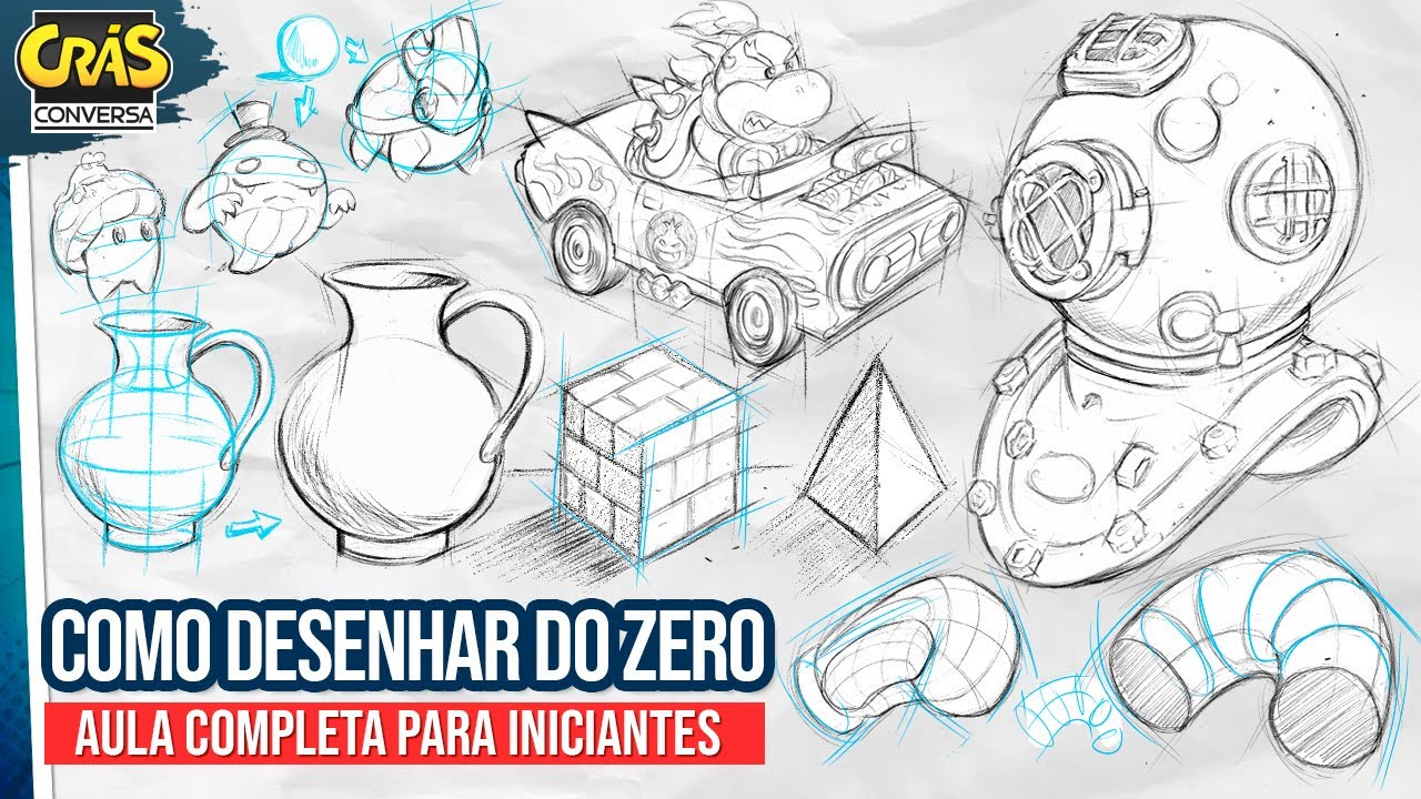 Como DESENHAR do ZERO para INICIANTES | AULA COMPLETA