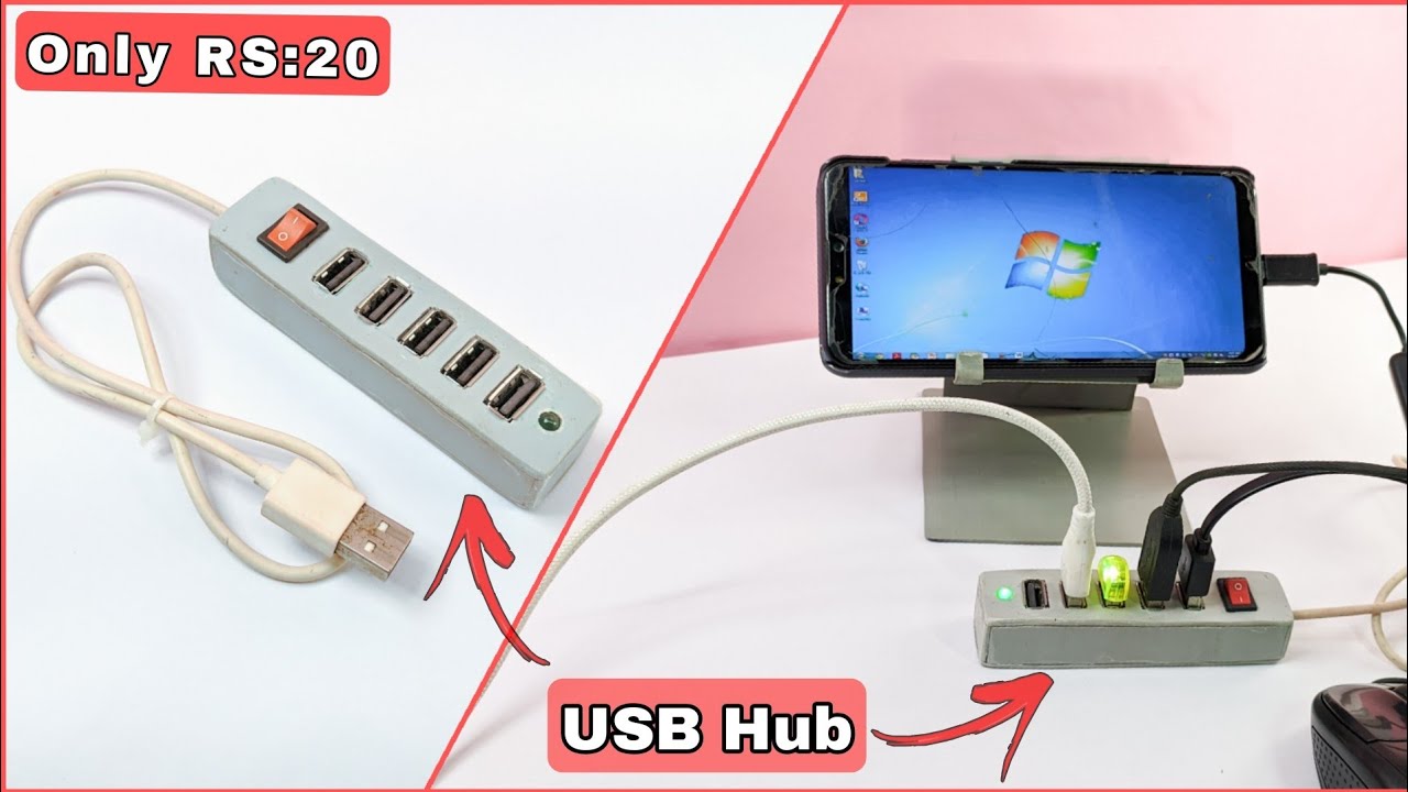 How To Make USB Hub at Home Easily | Make USB Hub For PC and Smartphone | Multiple Charging Point ||