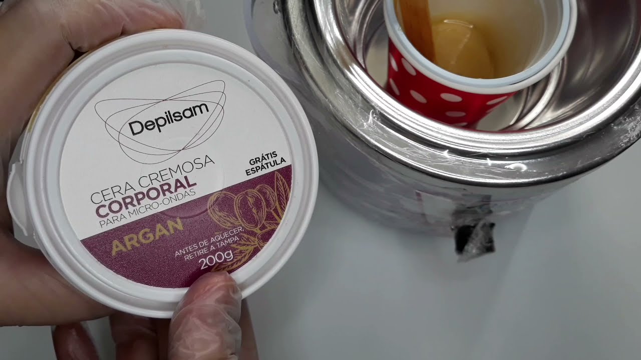 Cera cremosa corporal argan para micro-ondas  marca Depilsam - Resenha