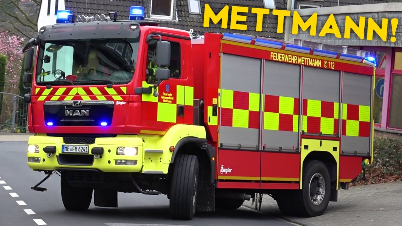 [SIRENENALARM in METTMANN!] - Feuerwehr METTMANN | Einsatzfahrten an der Hauptwache!