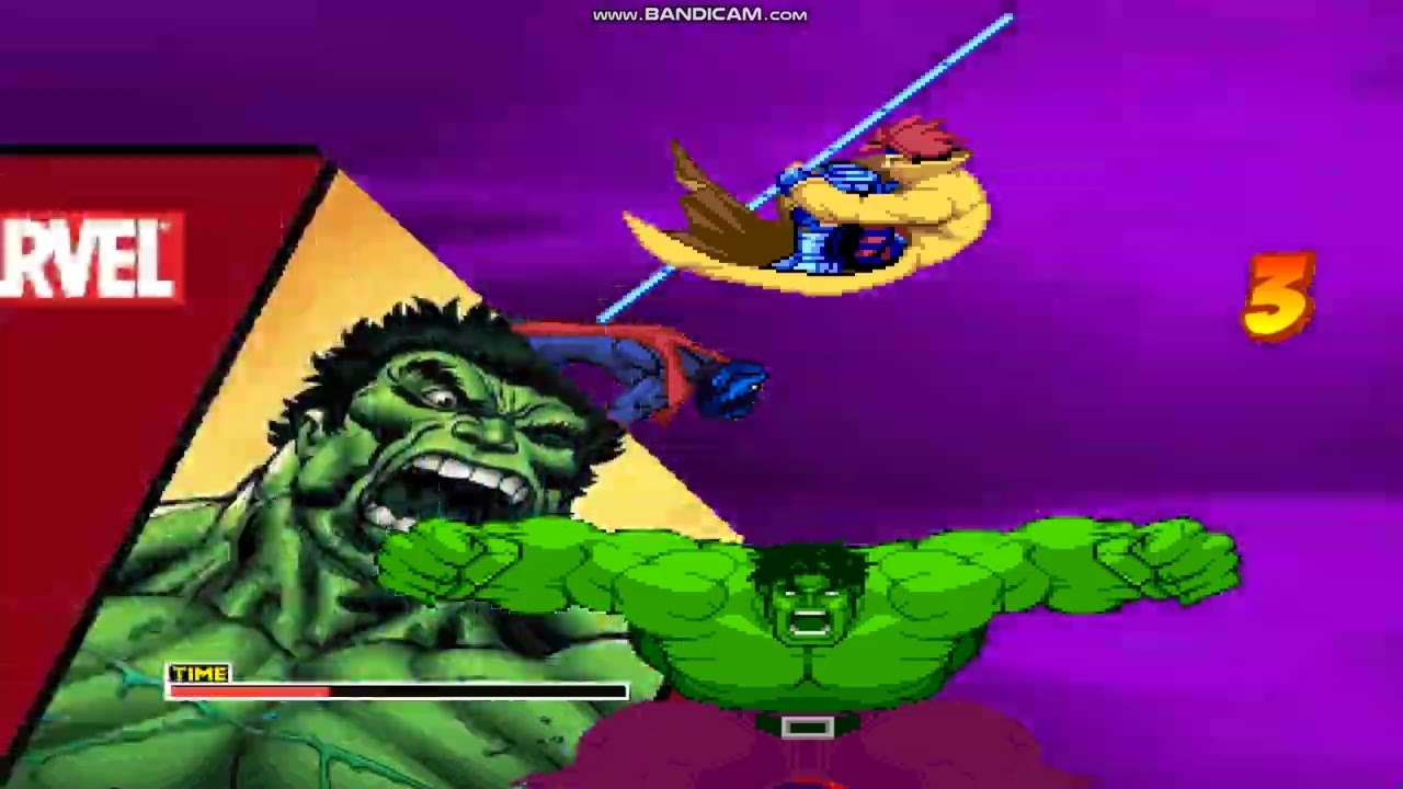 Gambit/Nightcrawler/Rogue/Hope Summers vs. Cyclops/Spider-Man/Savage Hulk/Sub Zero