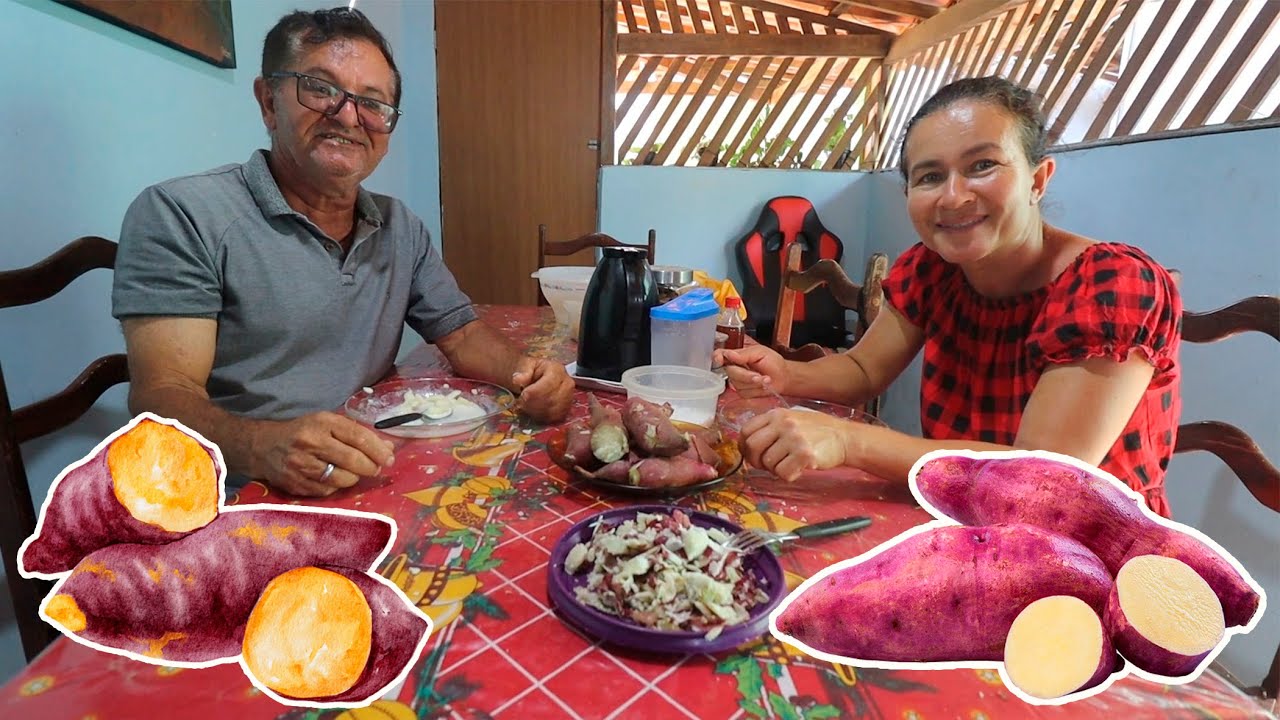 COLHENDO BATATA DOCE NO SALGADINHO 🍠