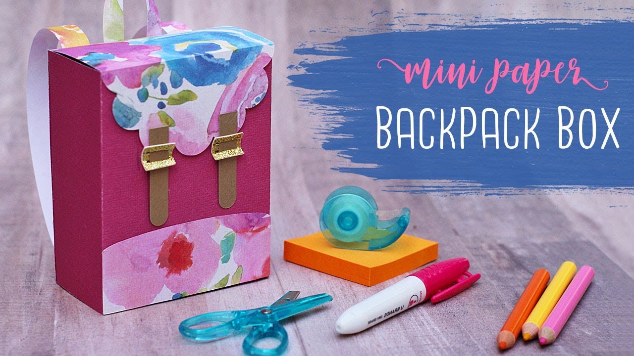 DIY Paper Backpack Gift Box Tutorial  🍎 Teacher Gifts | DIY Gift Box