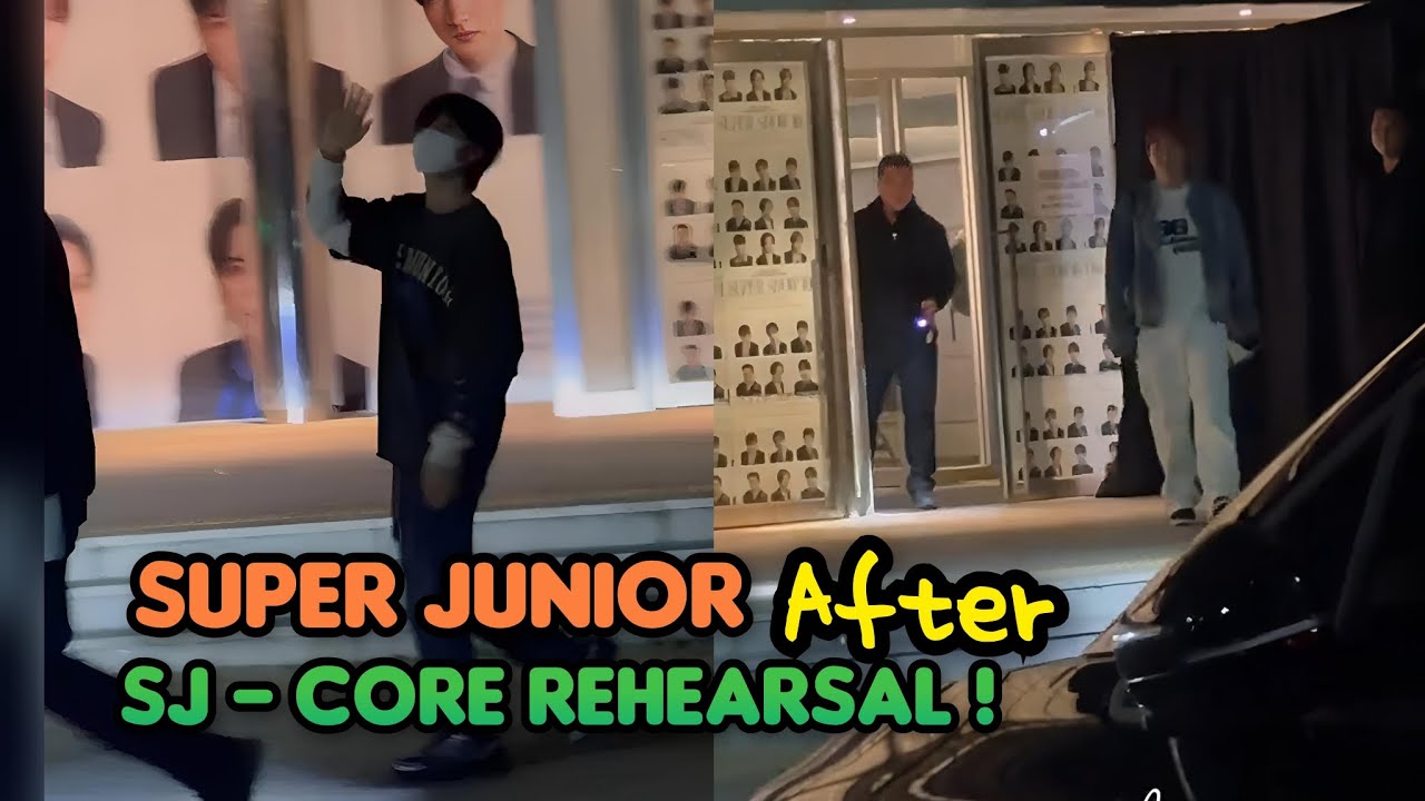One by One, Super Junior Members Exit SJ-CORE Venue After Rehearsal 😘