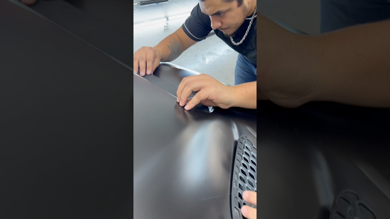 #vinyl #vinylwrapping #wrapshop #hoodwrap #carwraps