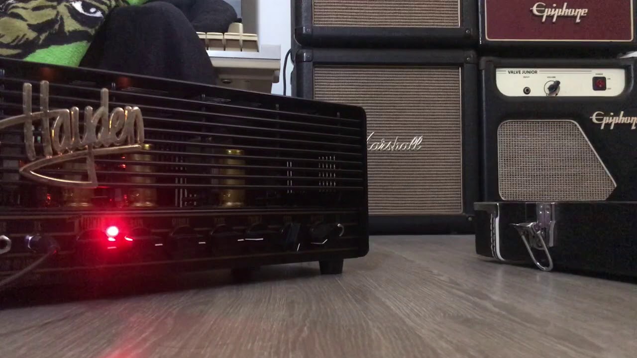Hayden mofo with 16 ohm Marshall mini stack cabinet