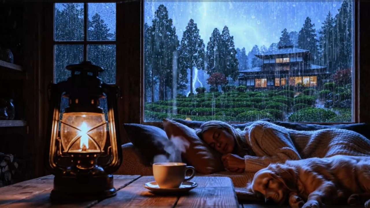 End Your Day with Rain and Thunder 🌧️ Deep Sleep Storm Sounds ⛈️