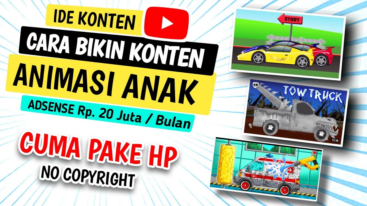Ide Konten YouTube | Membuat Konten Animasi Mainan Anak Anak