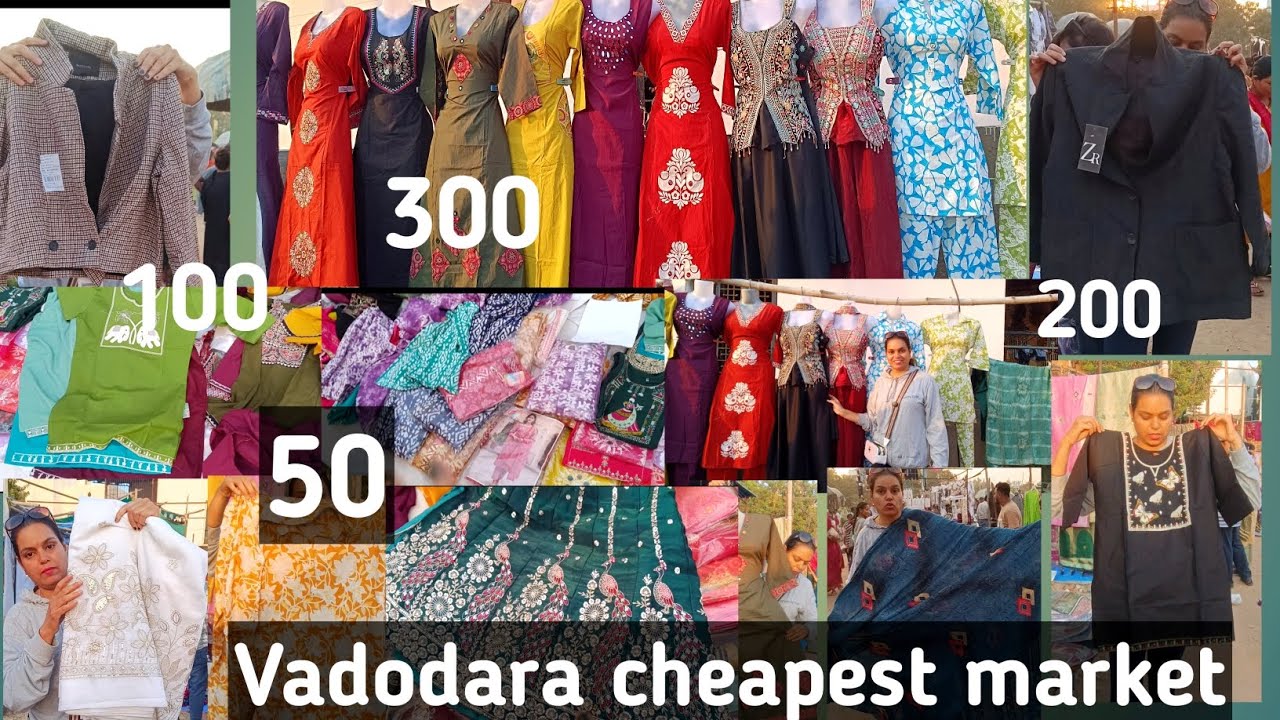 ₹50 😱 Vadodara Cheapest Somwari Market 🛍️ shopping vlog #vadodara #shopping 🛍️