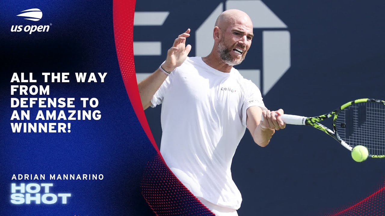 Adrian Mannarino Hustles and Hits an Amazing Passing Shot | 2025 US Open