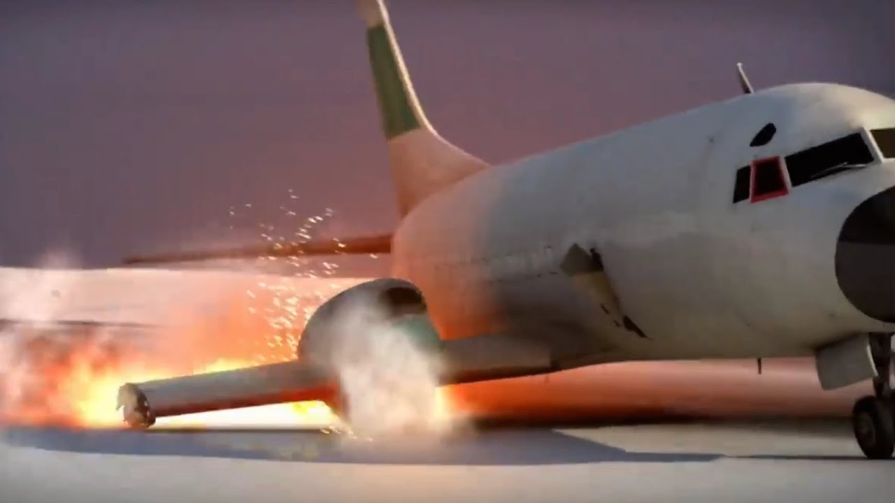 2012 Buffalo Airways Lockheed L-188 Electra Incident - Crash Landing Animation