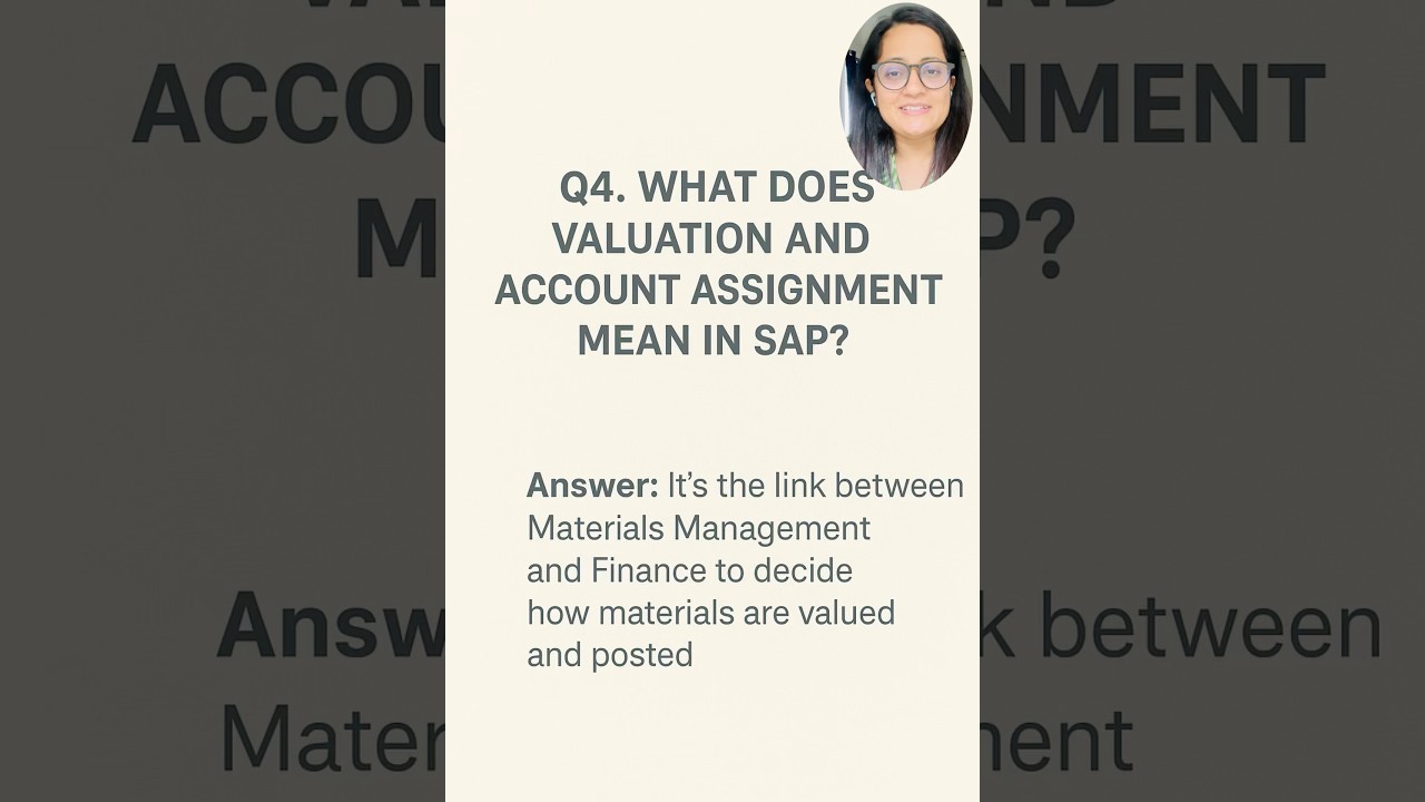 SAP FI Valuation & Account Assignment Explained 🔗 #interview