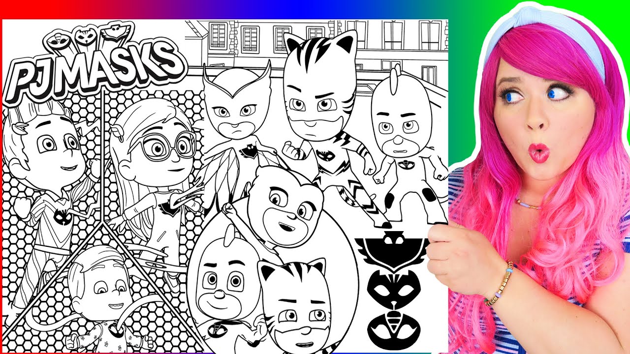 Coloring PJ Masks Coloring Pages | Catboy, Owlette, Gekko PJ Masks Coloring Videos