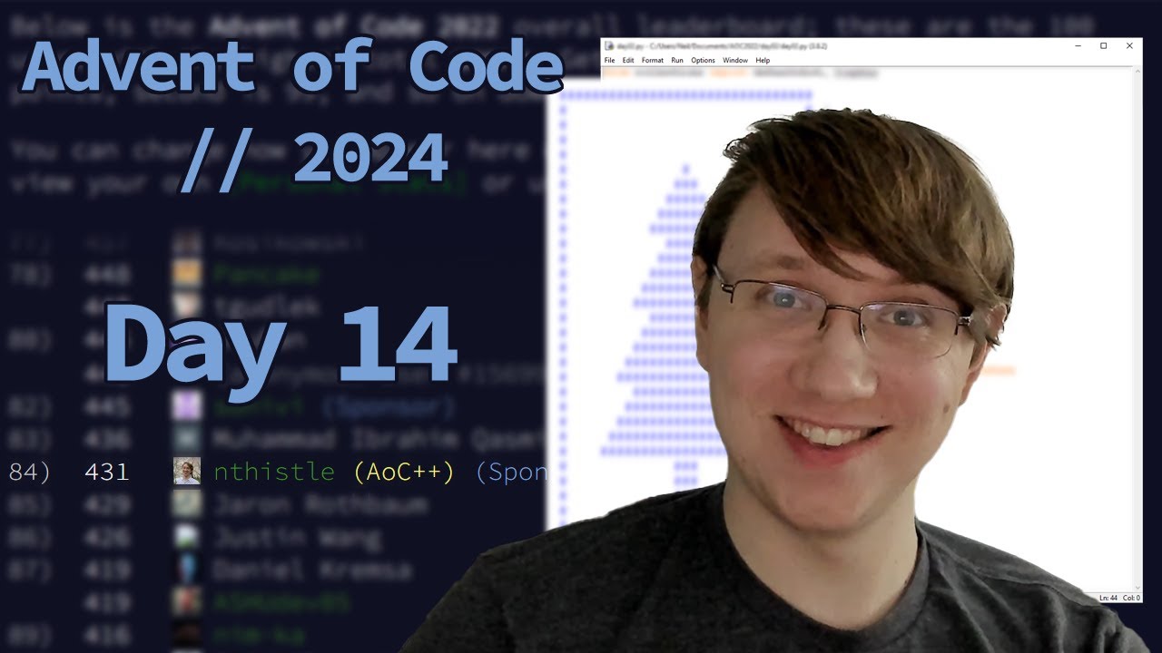 Advent of Code 2024 Day 14 - 12th gold star!