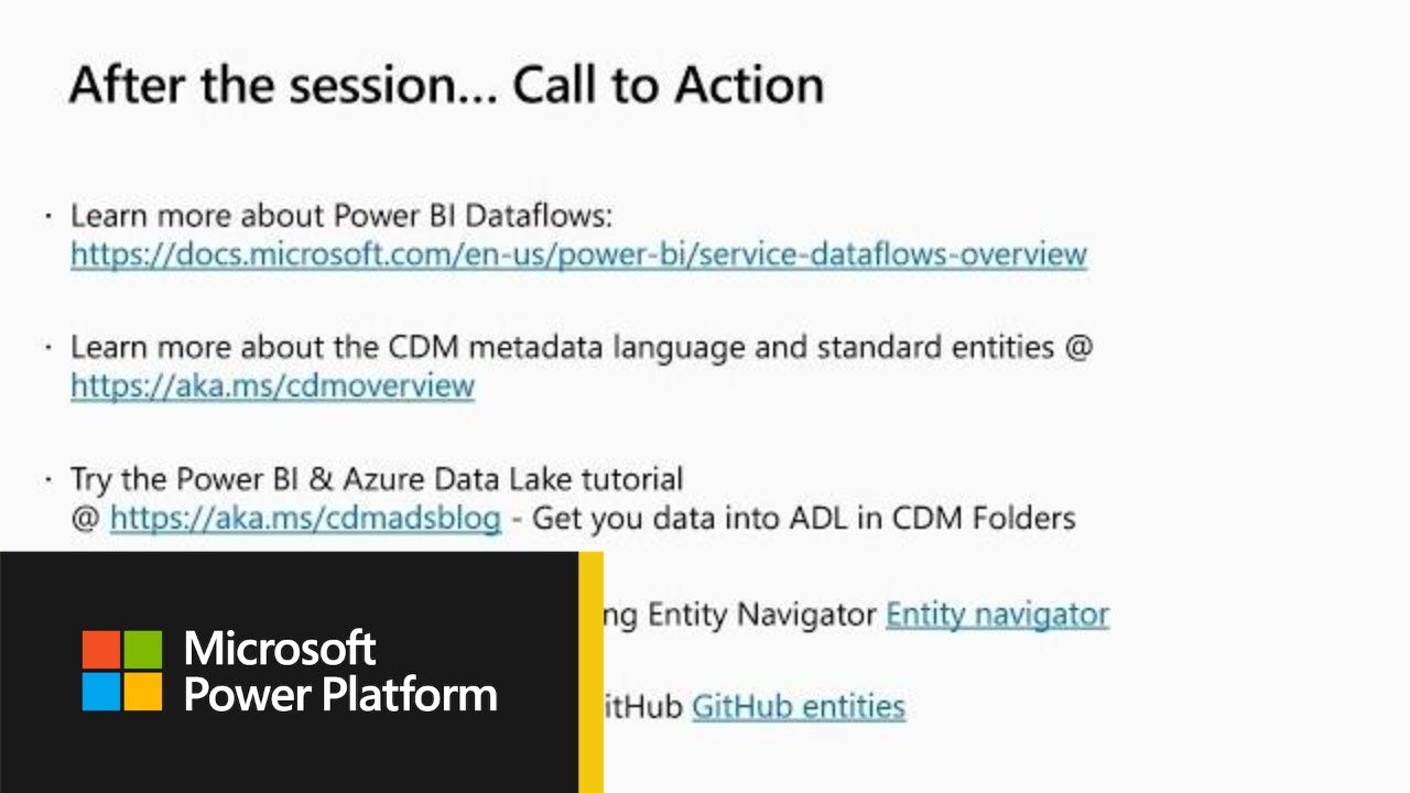 Microsoft Power BI: Advanced concepts in the Common Data Model - BRK3032