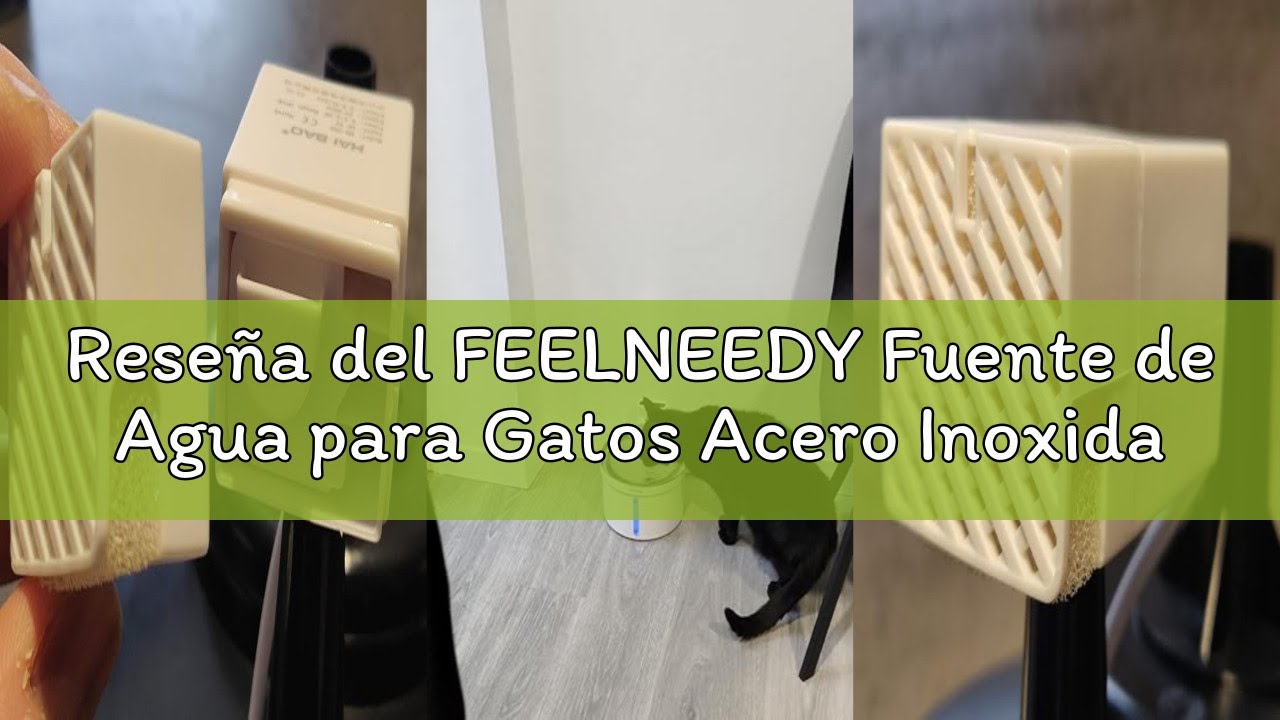 Reseña del FEELNEEDY Fuente de Agua para Gatos Acero Inoxidable sin Cable con Sensor de Movimiento,