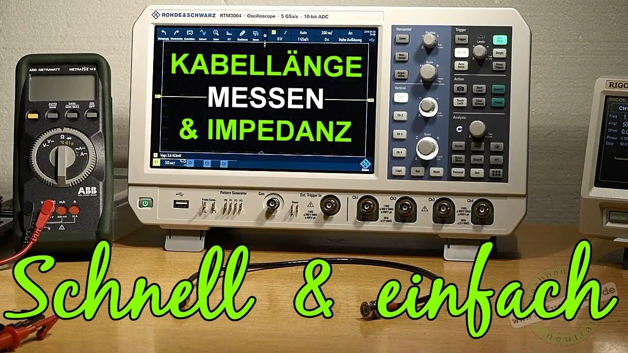 Kabellänge u. Impedanz messen mit Oszilloskop (how to, Tutorial)