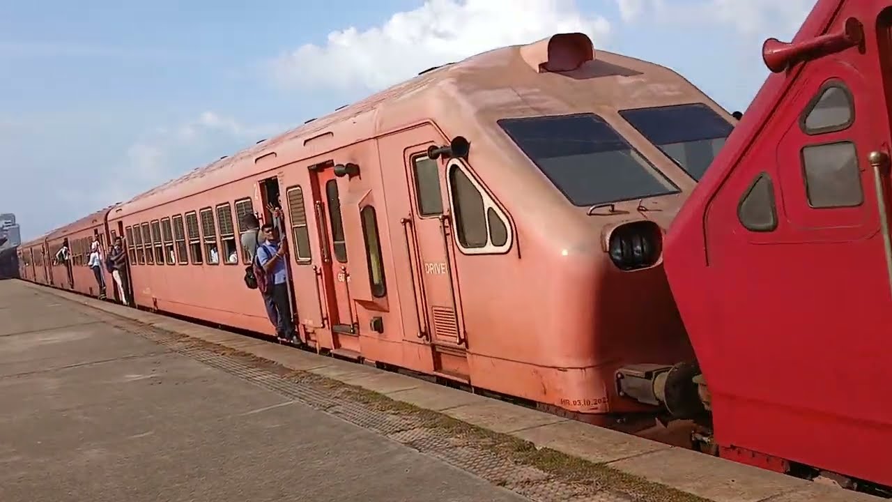 Indian-made train plying on Sri Lanka's coastal route
