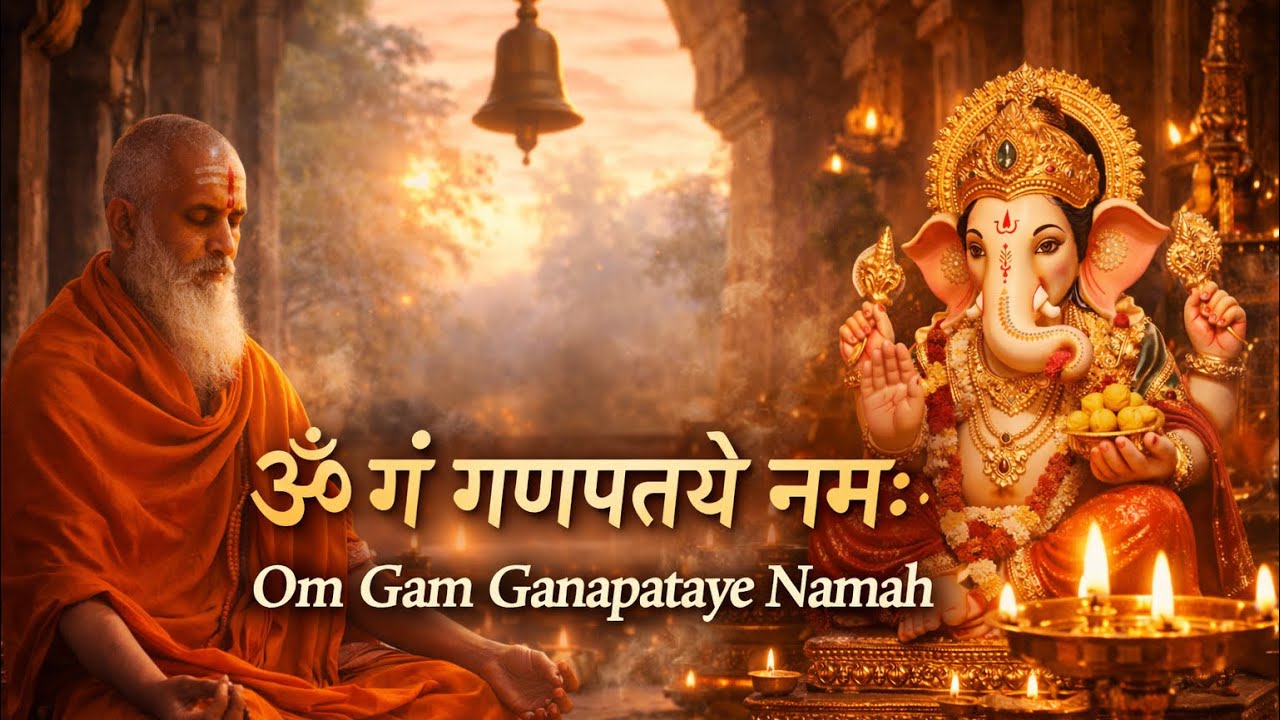 Om Gam Ganapataye Namah |  Morning Mantra | Ganesh Ji Temple Chant #bhakti 