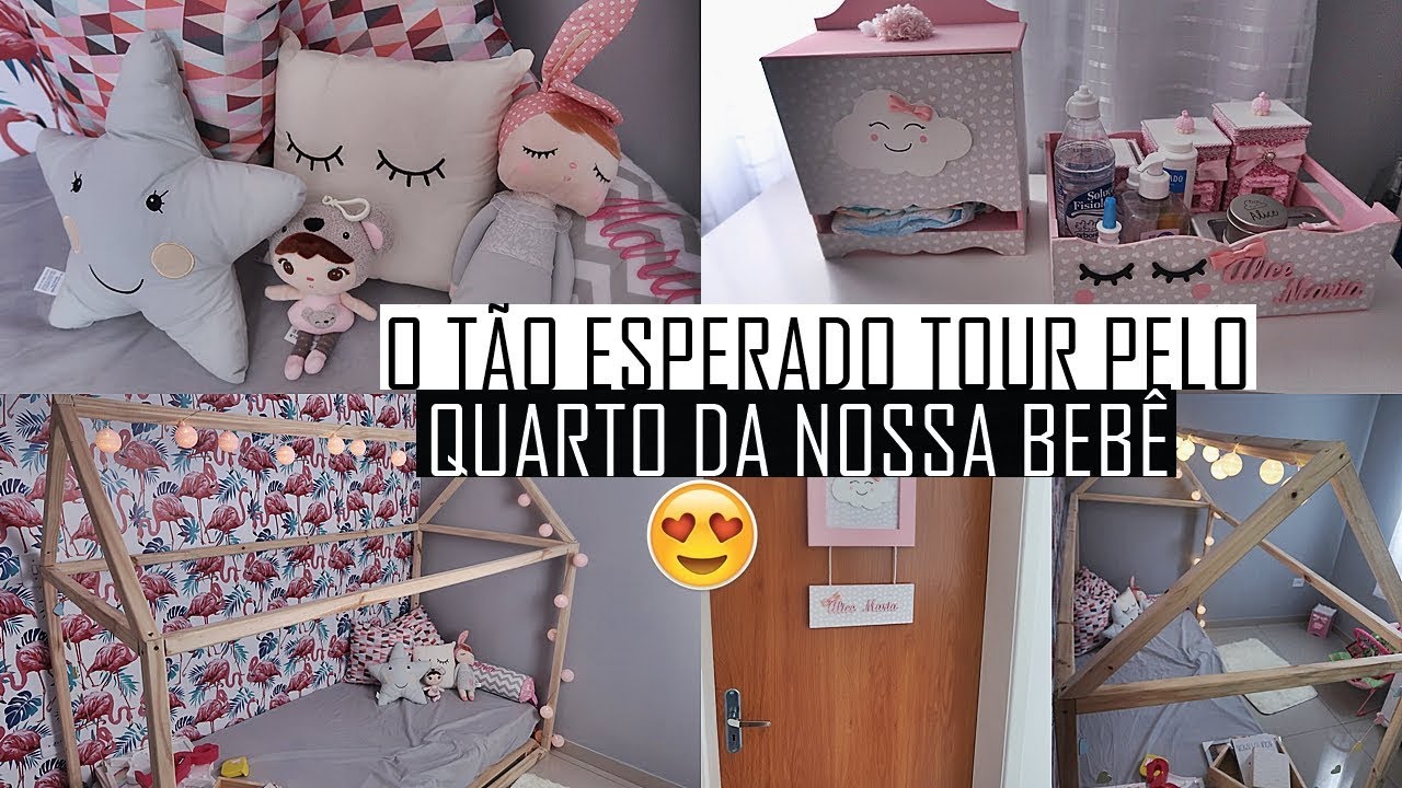 ♡ O TOUR PELO QUARTO DA NOSSA BEBÊ | ME ARREPENDI DO PAPEL DE PAREDE :/