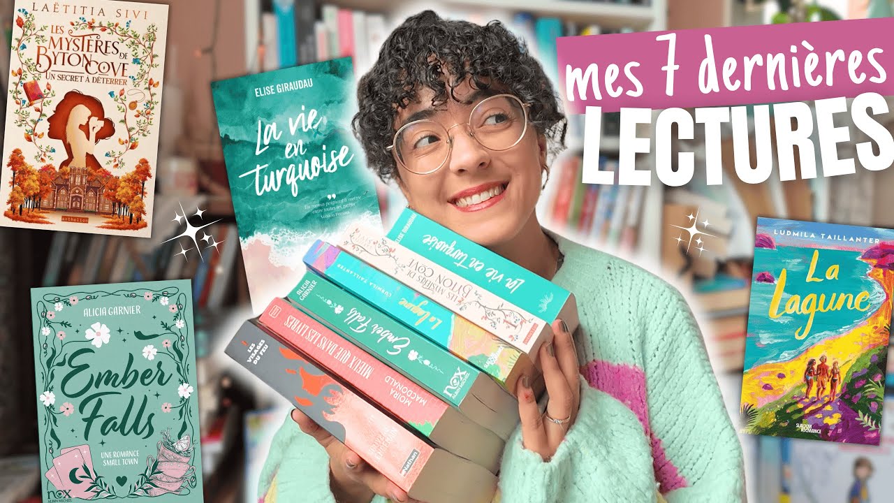 mes 7 derniers ROMANS lus 📚🍂 romance, cancer, polyamour, small town, enquête, triangle amoureux...