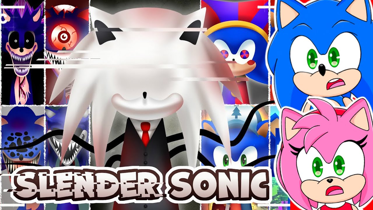 Sonic and Amy смотрят SONIC EXE OC Phase 1-2 VS Phase 3-53 VS Phase 54 SLENDER в Incredibox Sprunki