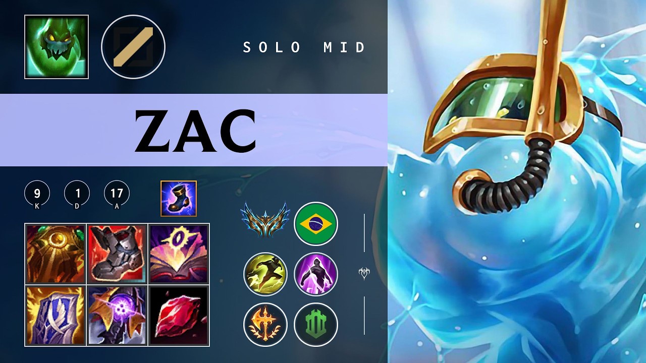 Zac Mid vs Yasuo - BR Challenger Patch 26.04
