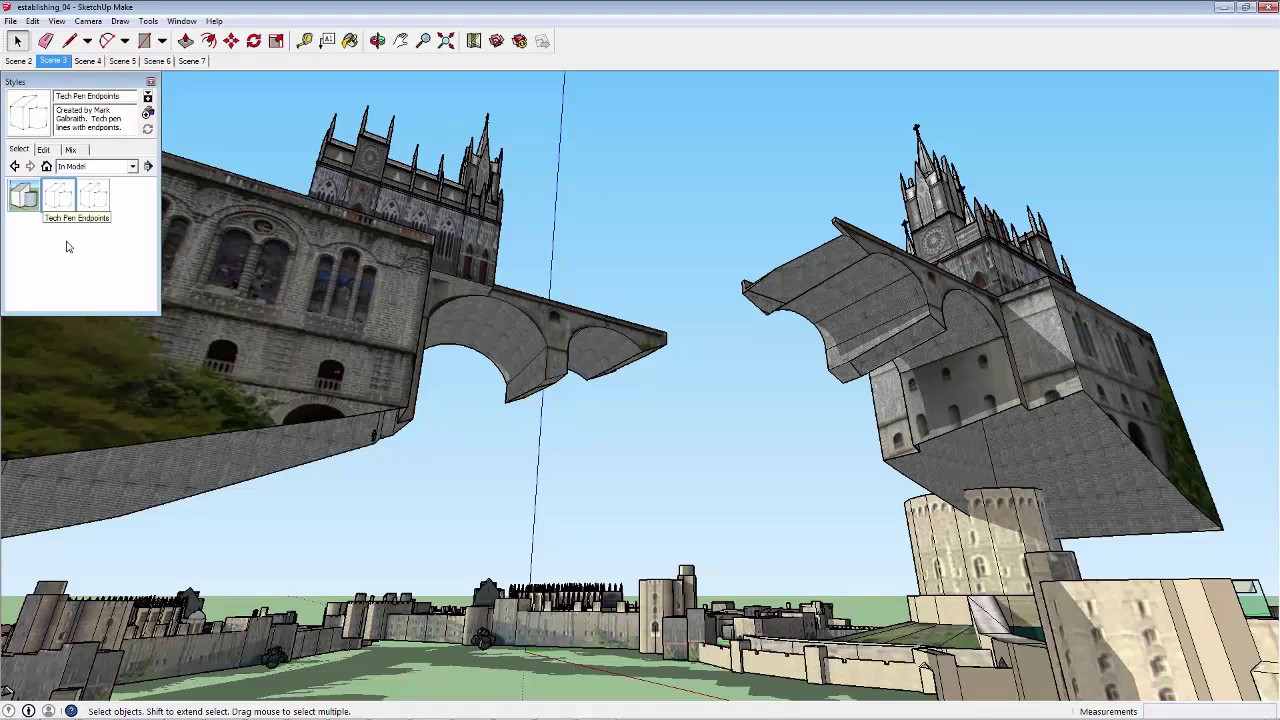 Video game concept art - Use 3D tools to build a castle