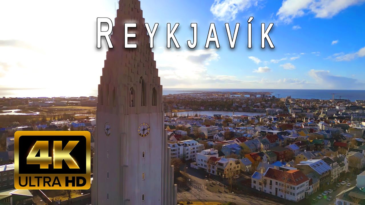 REYKJAVÍK 4K | Iceland 🇮🇸 by Drone | Scenic Relaxation with City Sounds