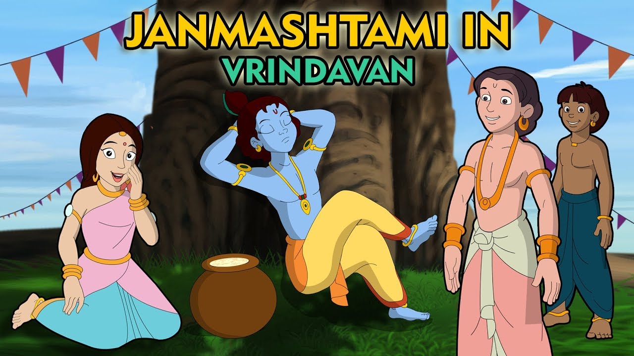 Krishna Balram Bed Time Stories - Janmashtami in Vrindavan & Chintamani | Animation For Kids