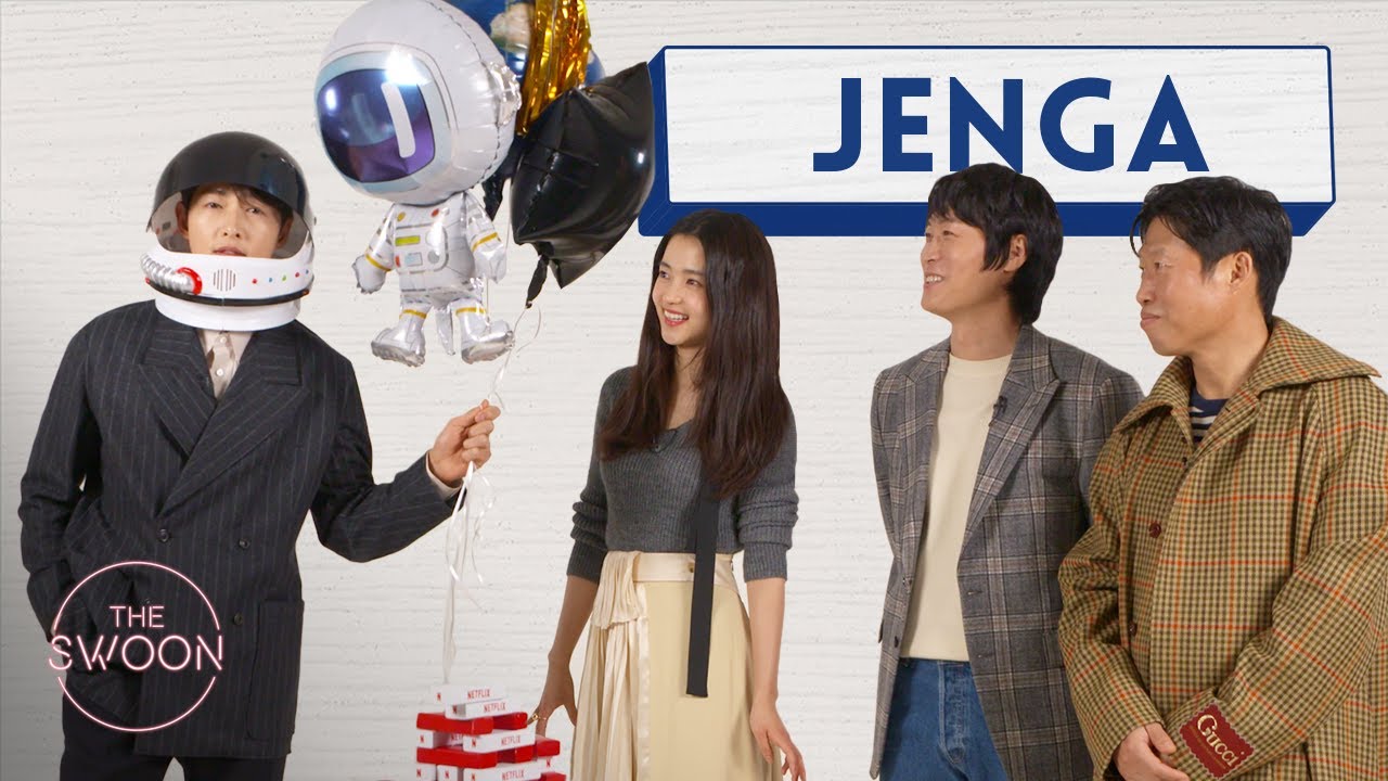 Cast of Space Sweepers plays Jenga [ENG SUB]