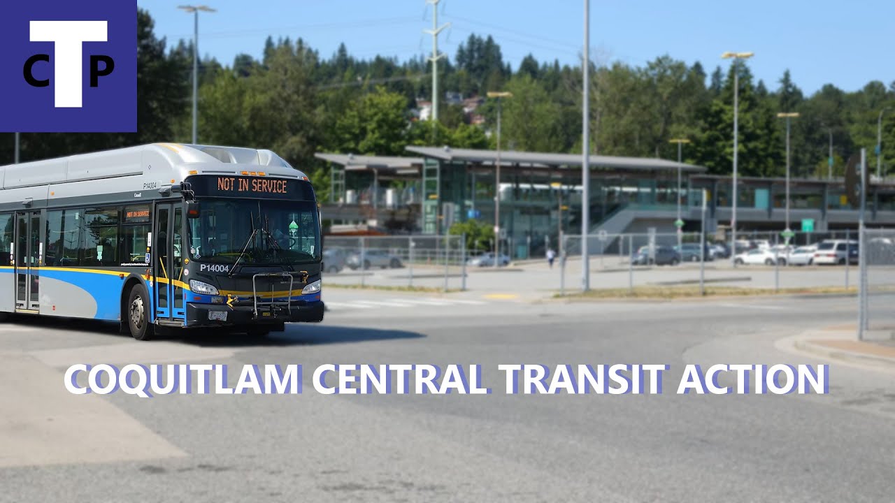 Afternoon Transit Action at Coquitlam Central Station (4K)