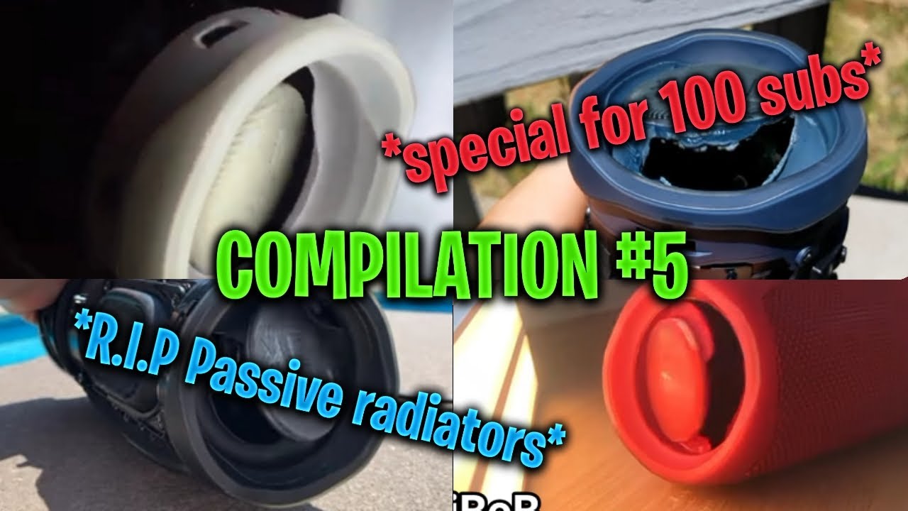 JBL BIG COMPILATION #5 SPECIAL 100 SUBS R.I.P Passive radiator *Broken radiators*