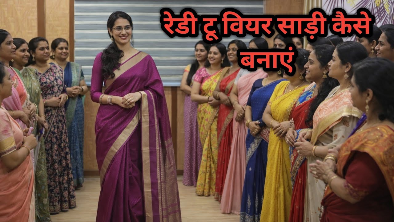 ऑफलाइन क्लास में सिखाया रेडी टू वियर साड़ी कैसे बनाएं | How To Make Ready To Wear Saree At Home.