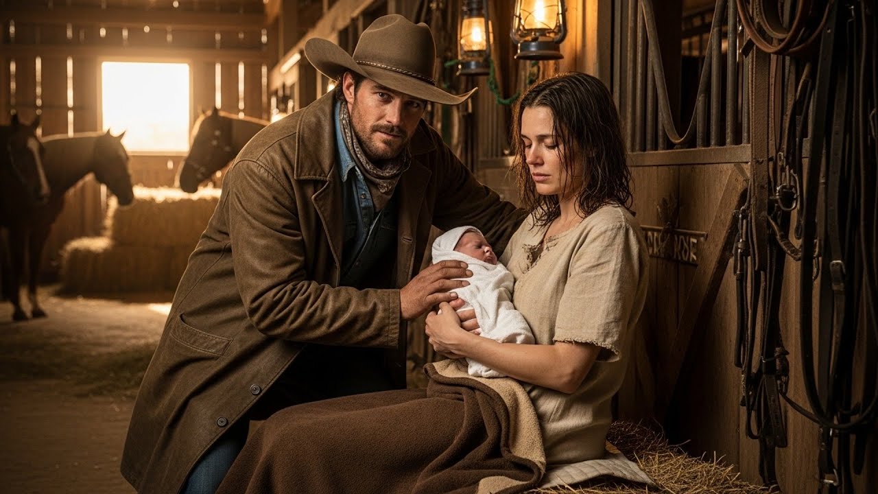 The Cowboy Found Her Giving Birth In His Horse Barn, He Delivered Her Baby And Made Them Both Stay